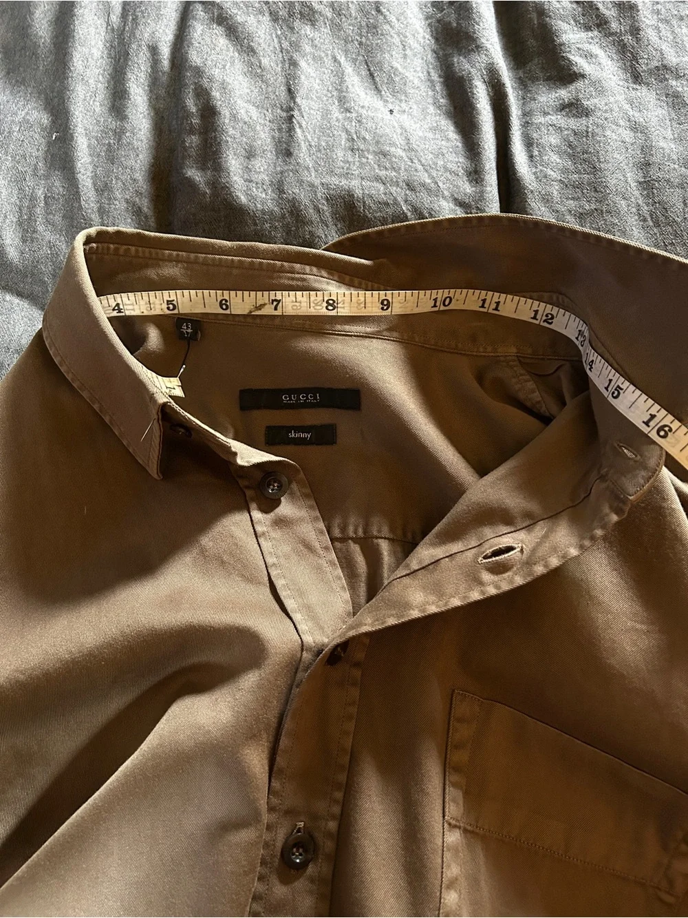 Gucci Men's Button-Down Shirt in Brown